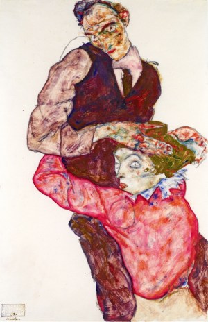 Lovers - Self-Portrait with Wally, 1914-1915, Egon Schiele